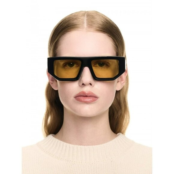 Off-White VANCOUVER Women Sunglasses Black Square Yellow | Model OERI13F 1018 - Picture 9 of 12
